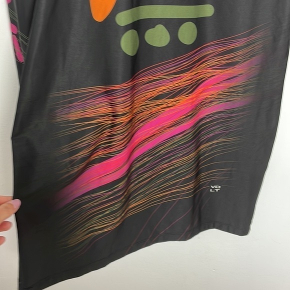 VOLT design made in Quebec Phoenix artsy stretchy abstract print dress - Picture 3 of 10